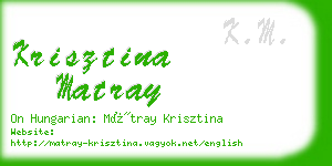 krisztina matray business card